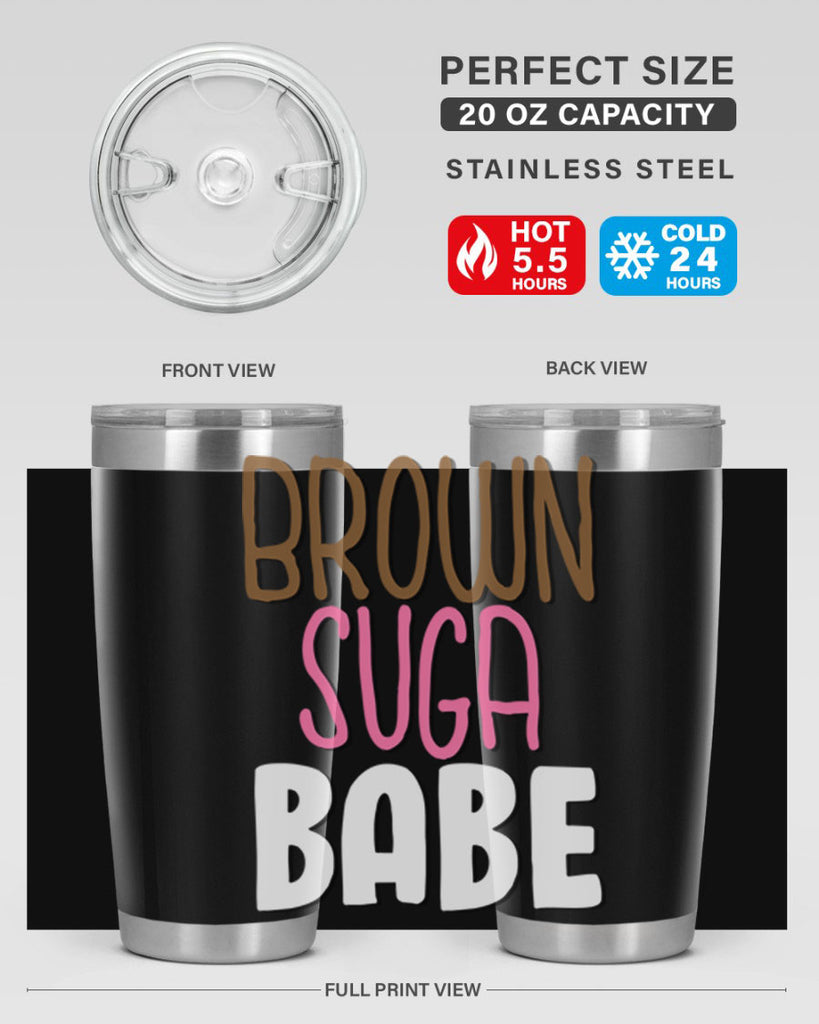 brown suga babe 190#- black words phrases- Cotton Tank