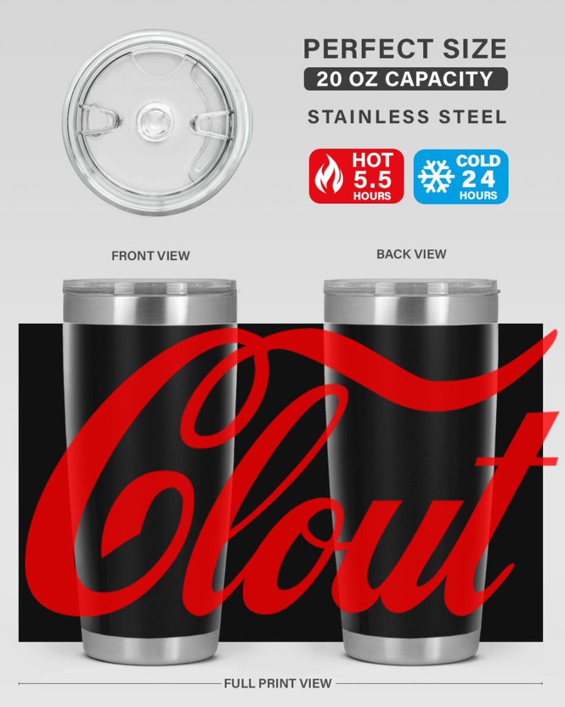clout 185#- black words phrases- Cotton Tank