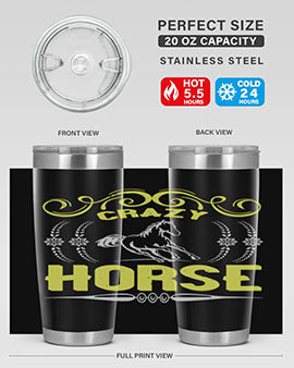 crazy horse Style 9#- horse- Tumbler