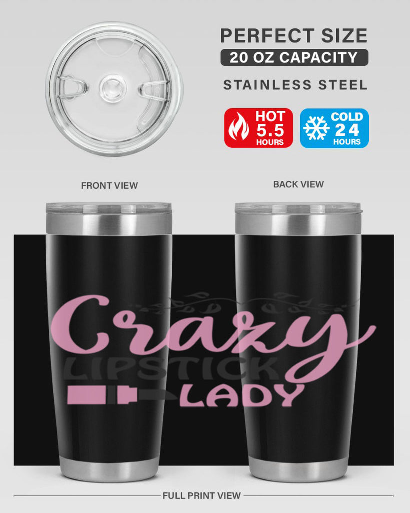 crazy lipstick lady Style 159#- make up- Tumbler