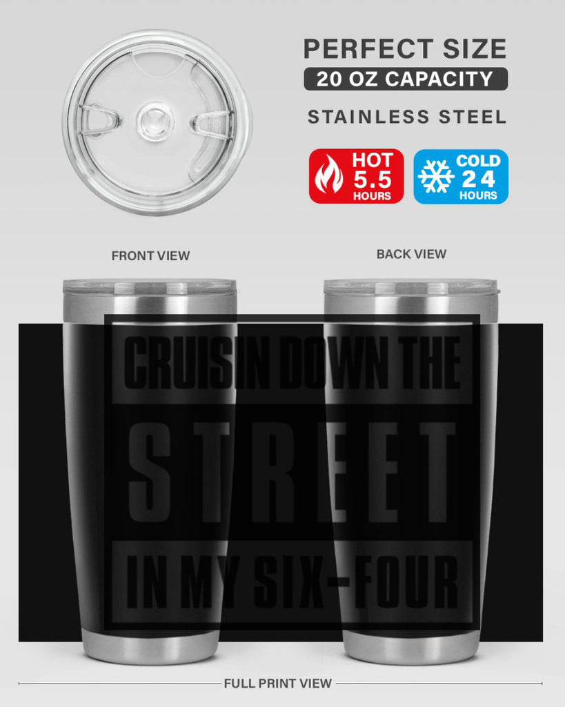 cruisin down the street 181#- black words phrases- Cotton Tank