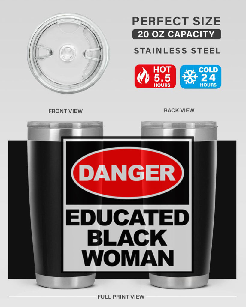 danger educated black  woman 176#- black words phrases- Cotton Tank