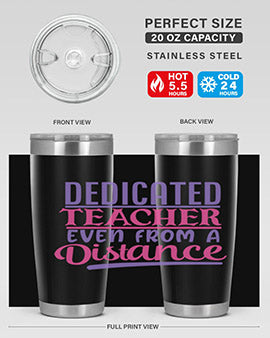 dedicated teacher even from a distance Style 53#- corona virus- Tumbler