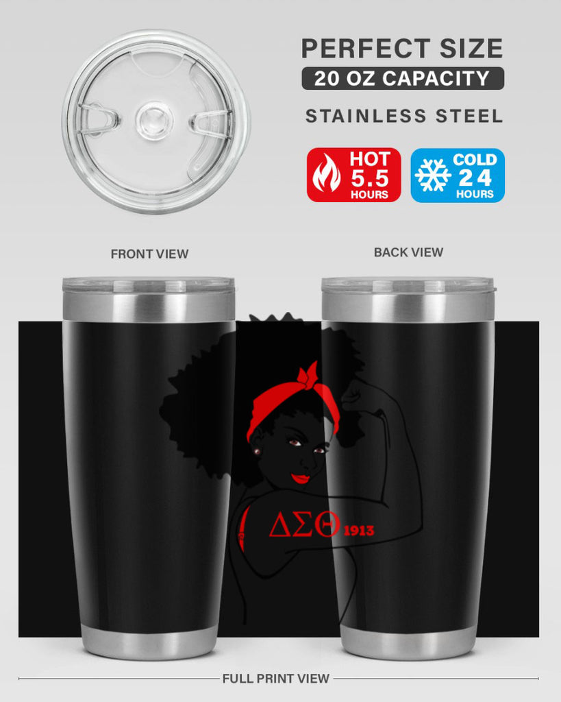 delta sigma theta 6#- black words phrases- Cotton Tank
