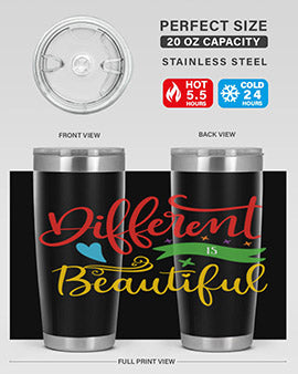 different is beautiful Style 11#- autism- Tumbler