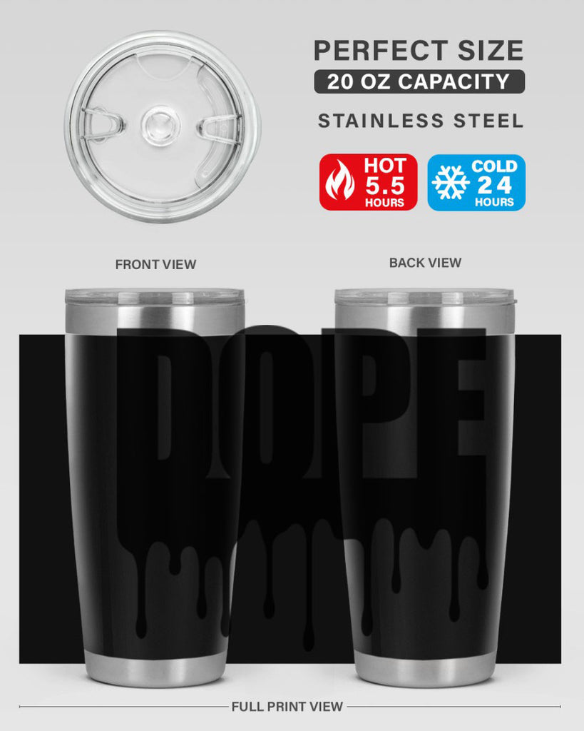dope drip 166#- black words phrases- Cotton Tank