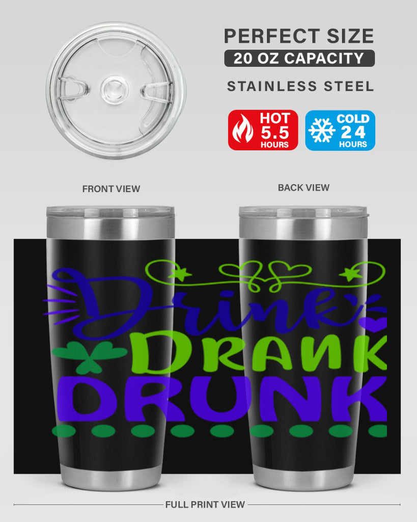 drink drank drunk 22#- mardi gras- Tumbler