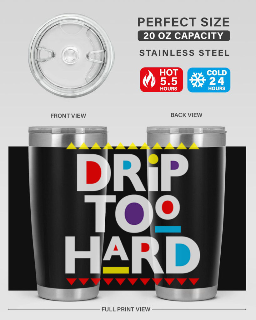 drip too hard 163#- black words phrases- Cotton Tank