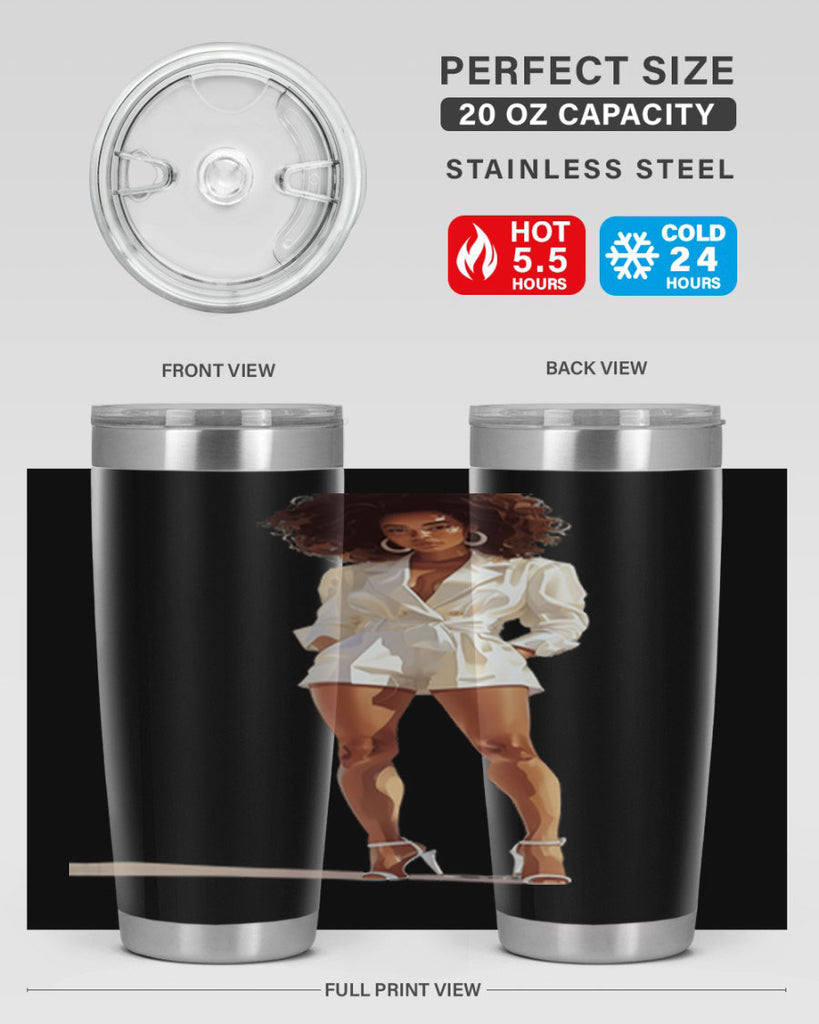 fashion girl in white 74#- fashion- Cotton Tank