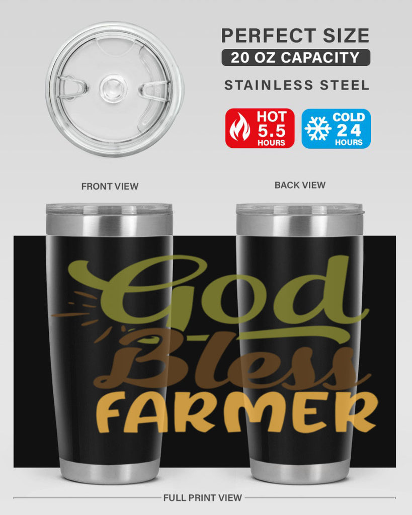 god bless farmer 10#- farming and gardening- Tumbler