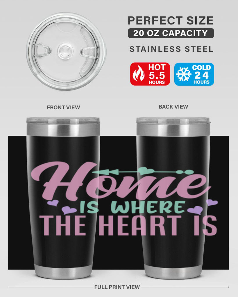home is where the heart is 39#- home- Tumbler