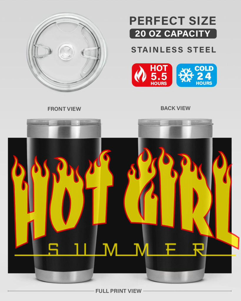 hot girl  summer fire 123#- black words phrases- Cotton Tank