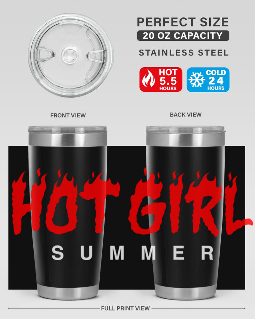 hot girl  summer fire 124#- black words phrases- Cotton Tank
