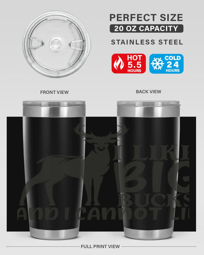 i like big bucks and i cannot lie 8#- hunting- Tumbler
