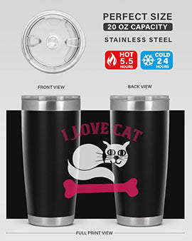 i love cat Style 55#- cat- Tumbler
