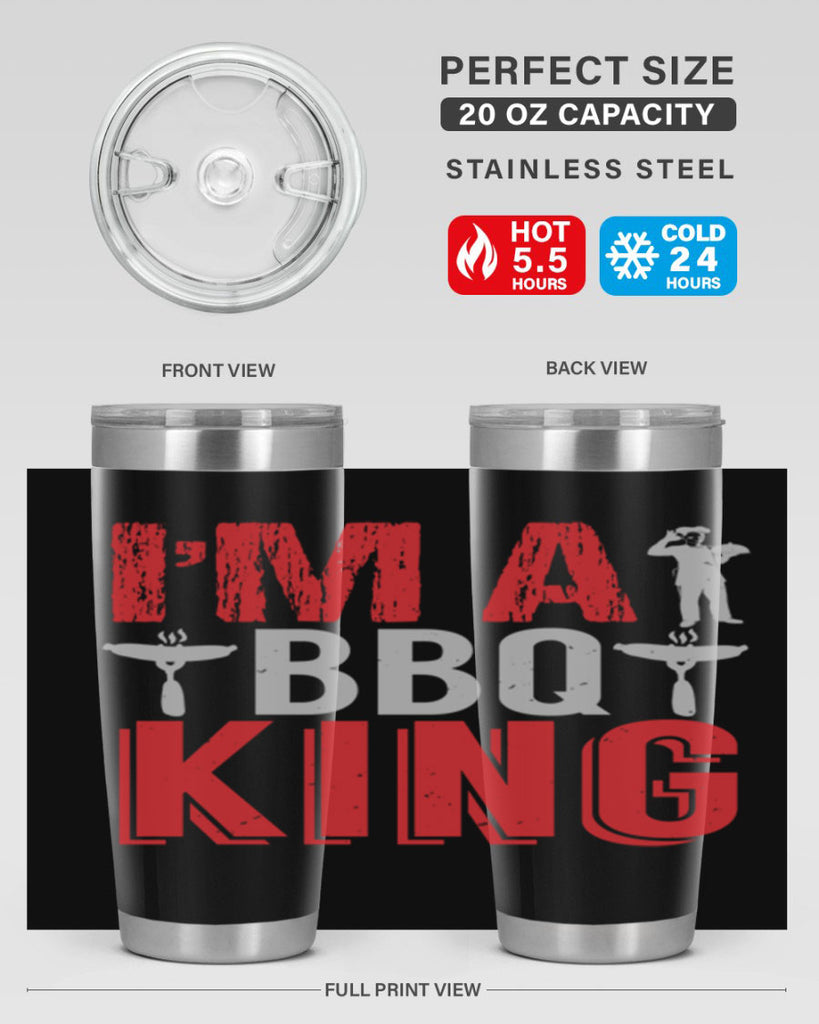 im a bbq king 34#- bbq- Tumbler