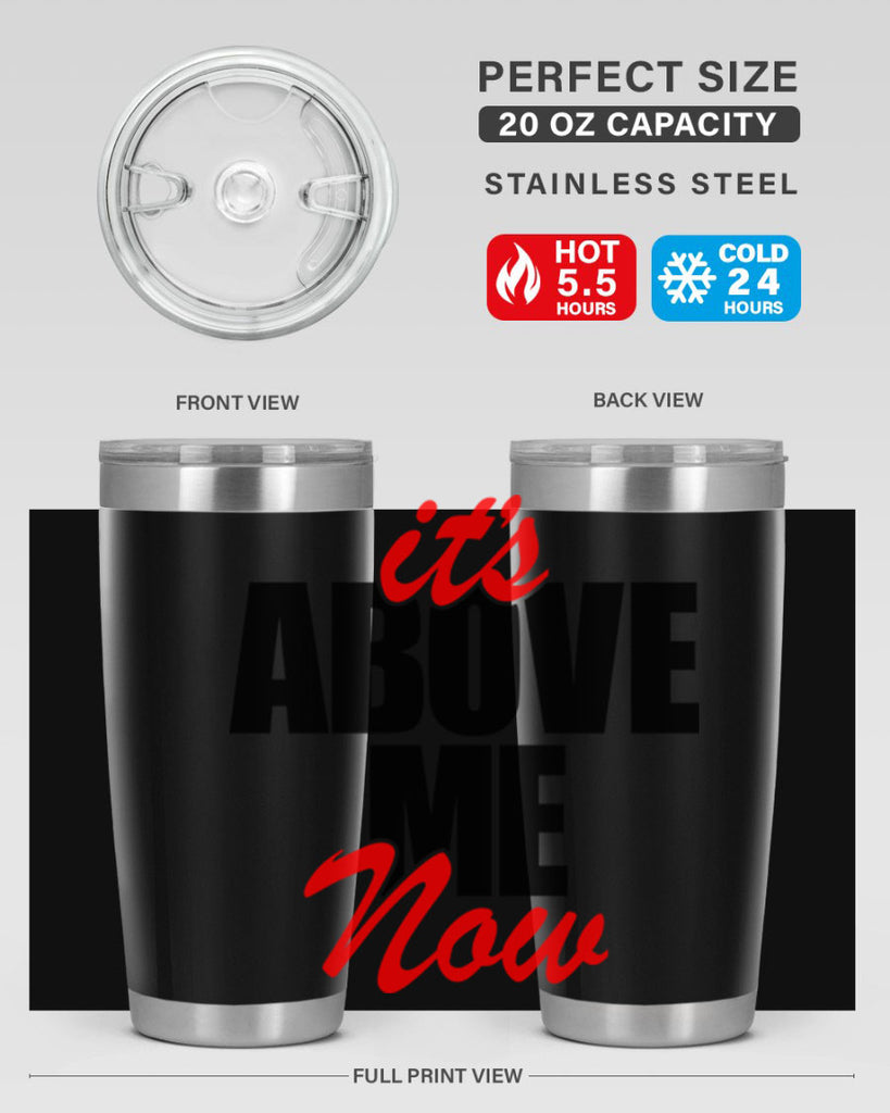 its above me now 106#- black words phrases- Cotton Tank