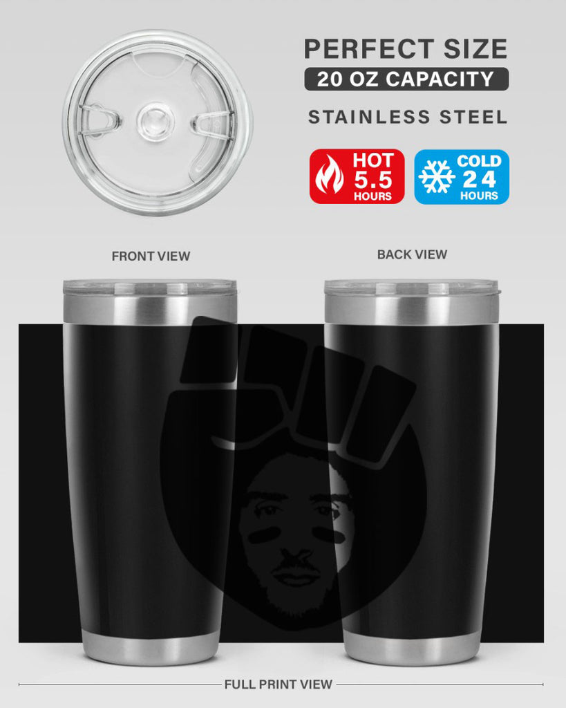 kaepernick fist hair 22#- black men - boys- tumbler