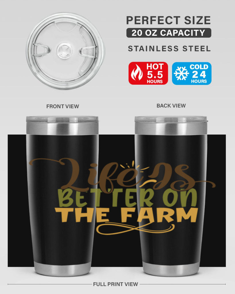 life is better on the farm 5#- farming and gardening- Tumbler