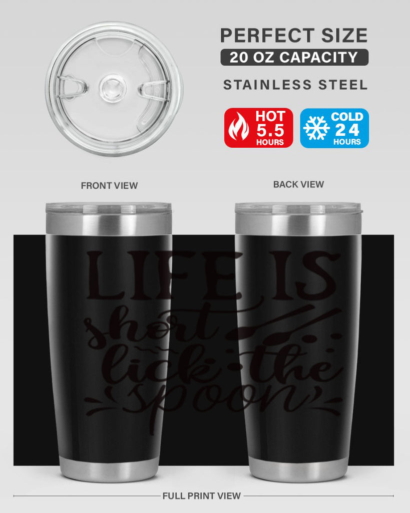 life is short lick the spoon 23#- kitchen- Tumbler