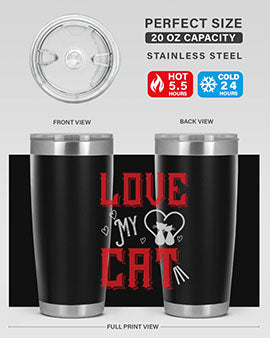 love my cat Style 67#- cat- Tumbler
