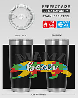 mama bear Style 32#- autism- Tumbler
