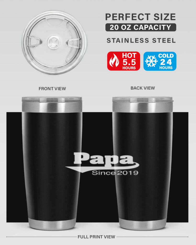 papa since 127#- grandpa - papa- Tumbler