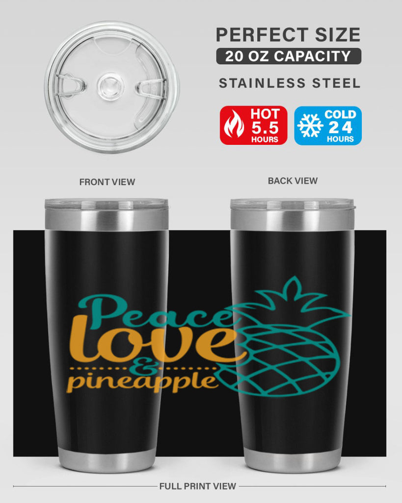 peace love pineapple Style 82#- summer- Tumbler