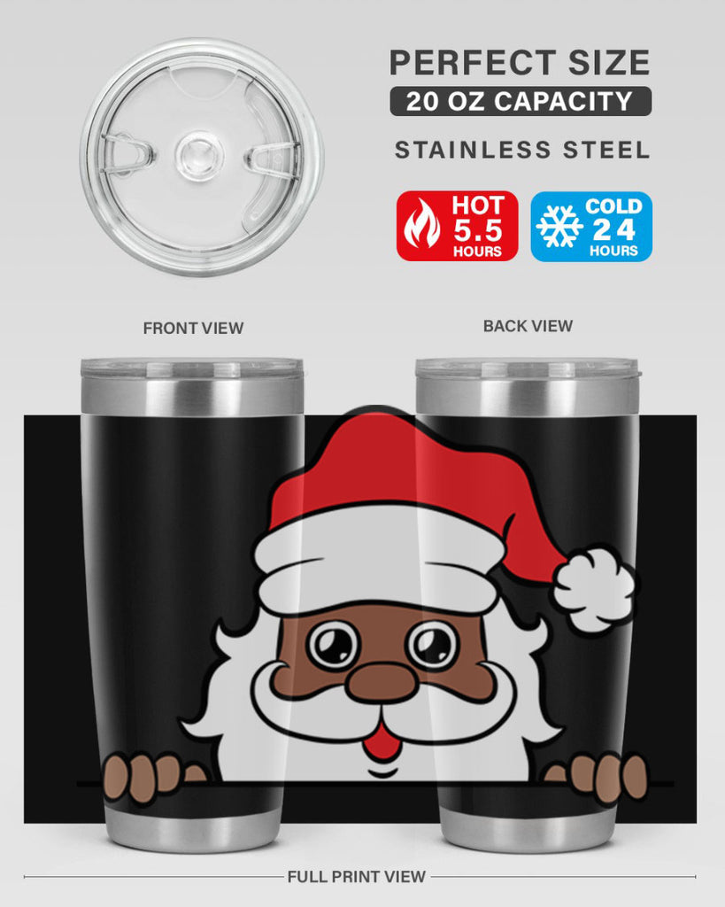 peekaboo black santa 19#- black men - boys- tumbler