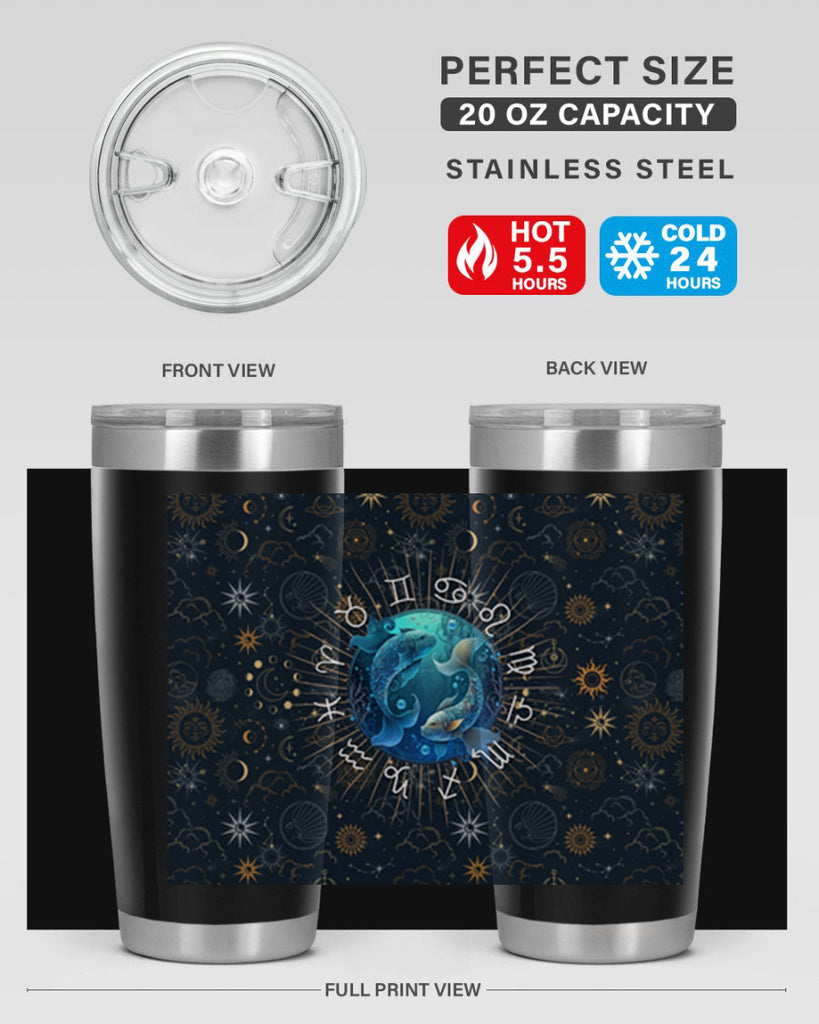 pisces Straight 366#- zodiac- Tumbler