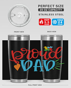 proud dad Style 36#- autism- Tumbler