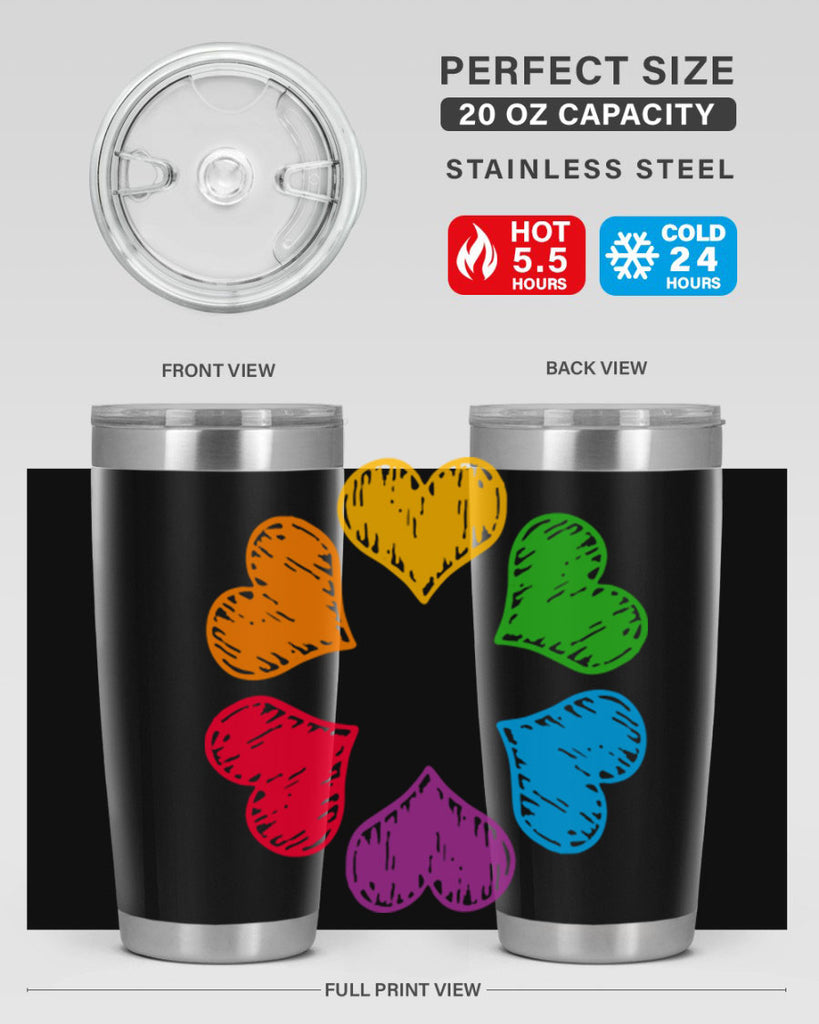 rainbow circle of hearts pride lgbt 32#- lgbt- Tumbler