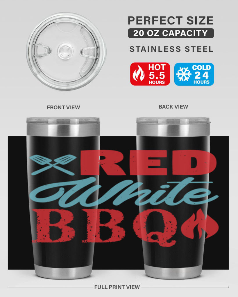 red white bbq 15#- bbq- Tumbler
