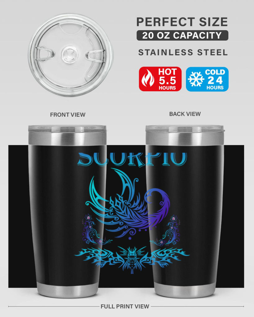 scorpio 449#- zodiac- Tumbler