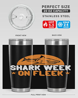 shark week on fleek Style 42#- shark  fish- Tumbler