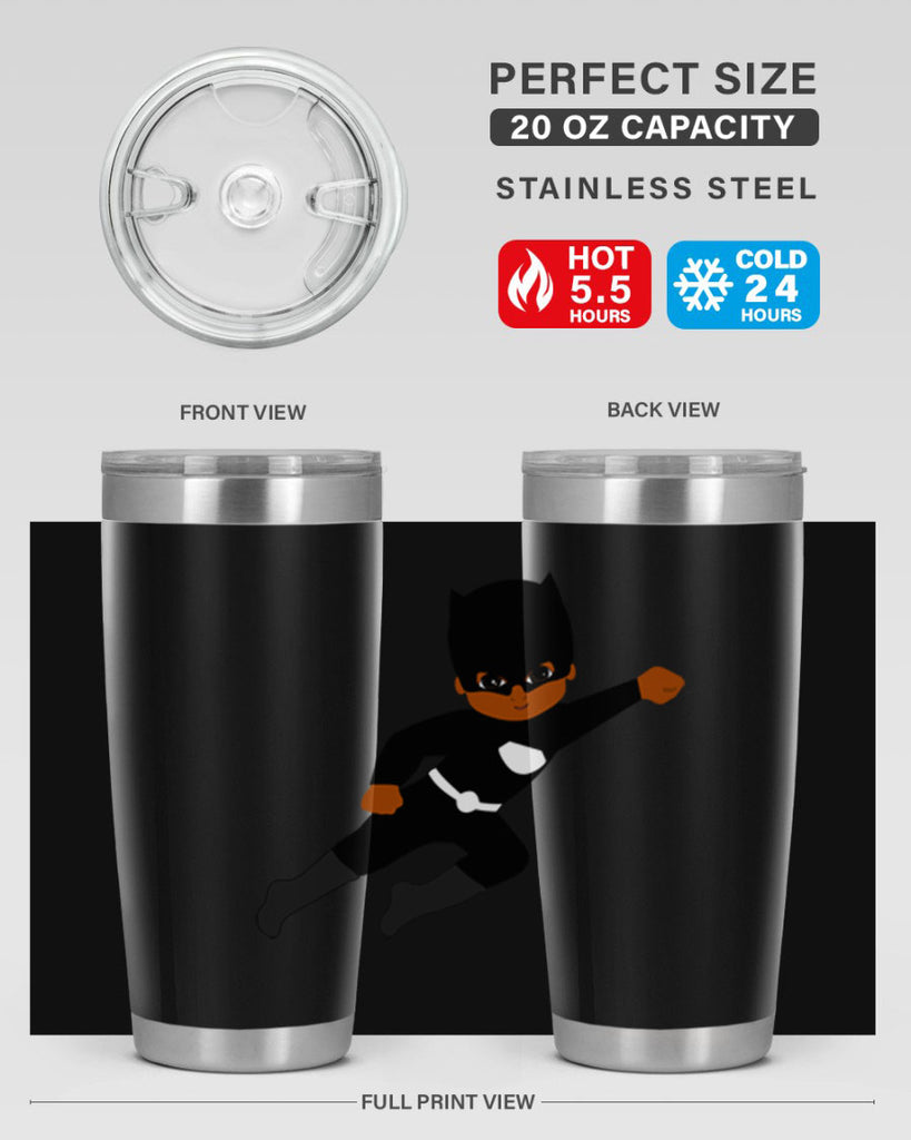 super kid 12#- black men - boys- tumbler