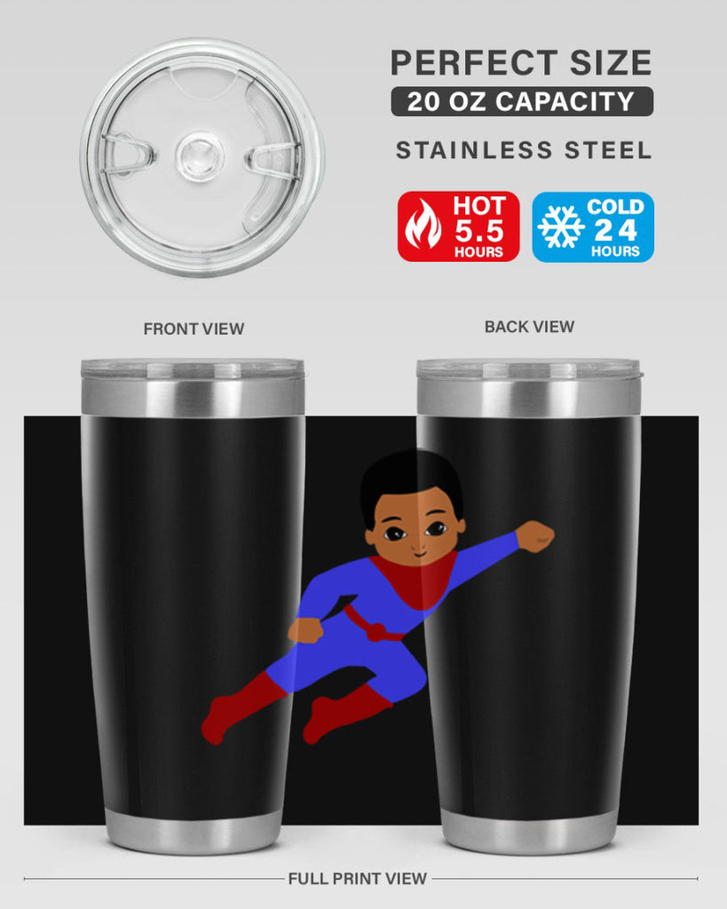 super kid 14#- black men - boys- tumbler