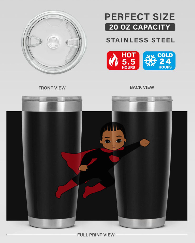 super kid 16#- black men - boys- tumbler