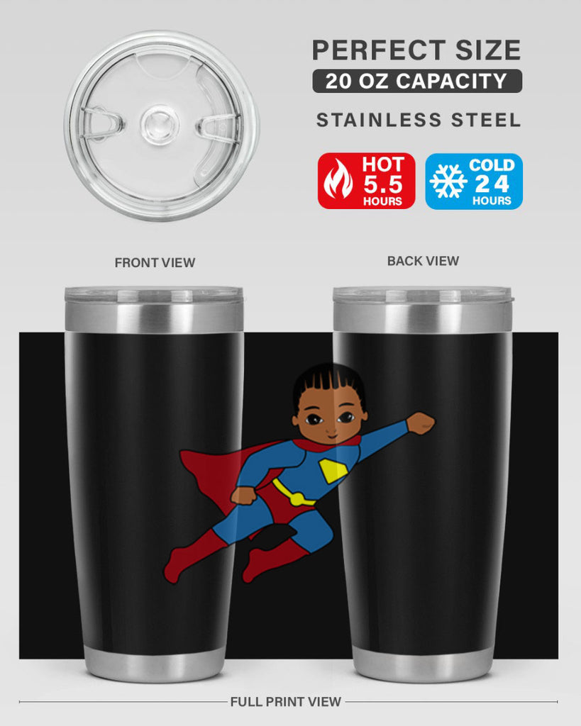 super kid 1#- black men - boys- tumbler