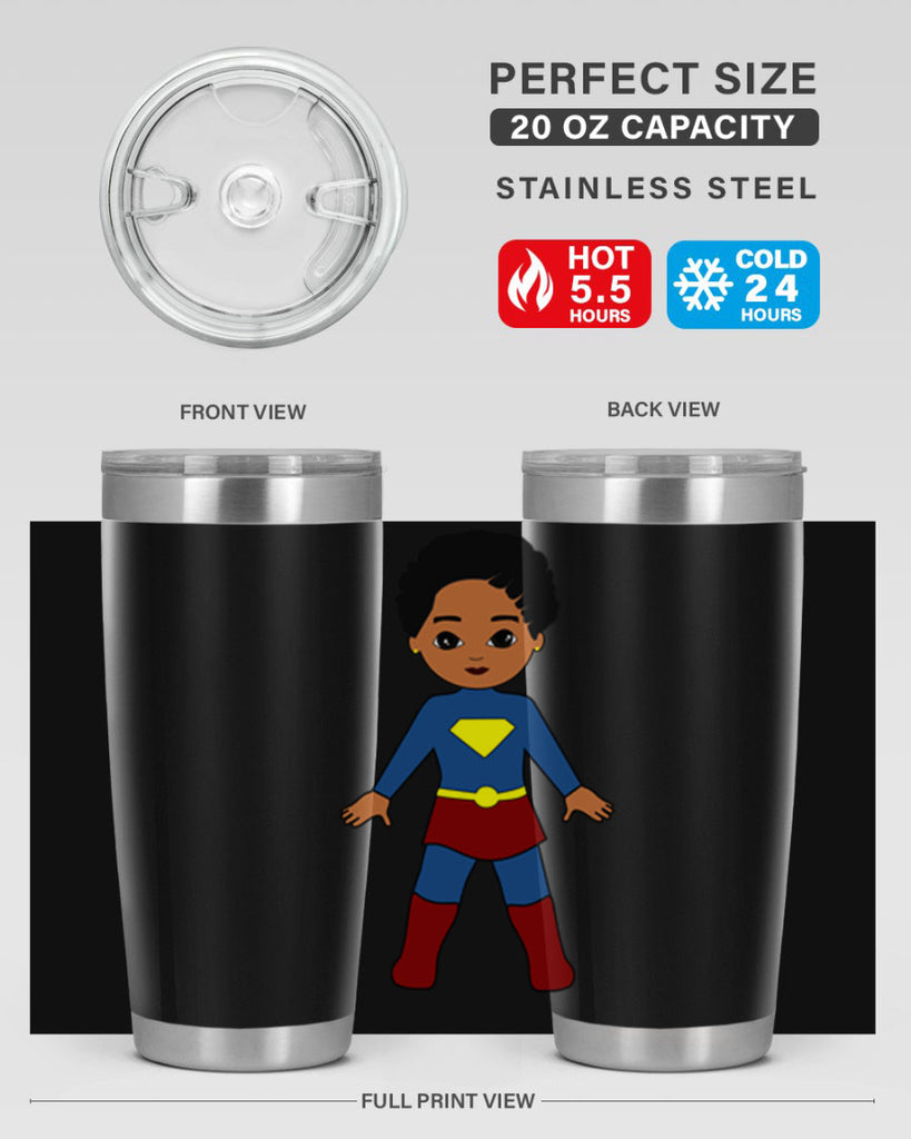 super kid 3#- black men - boys- tumbler