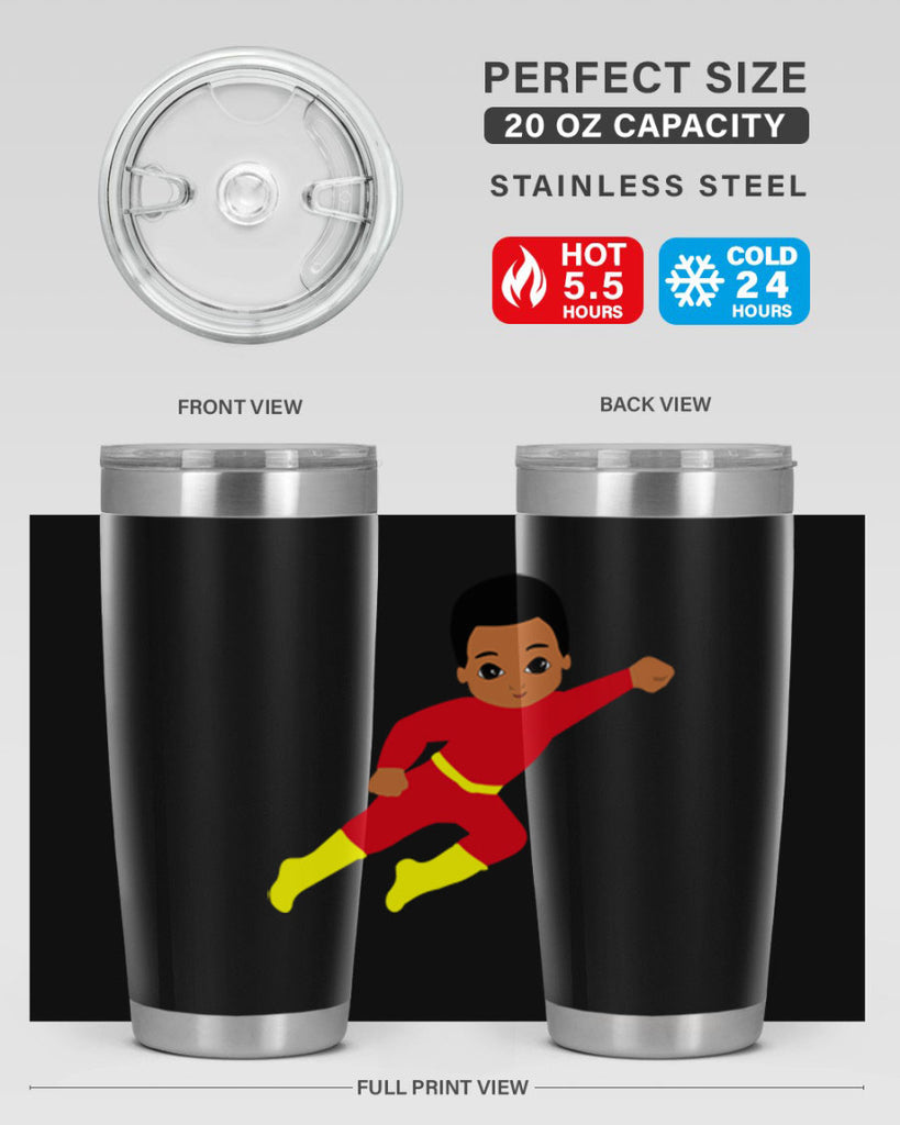 super kid 4#- black men - boys- tumbler