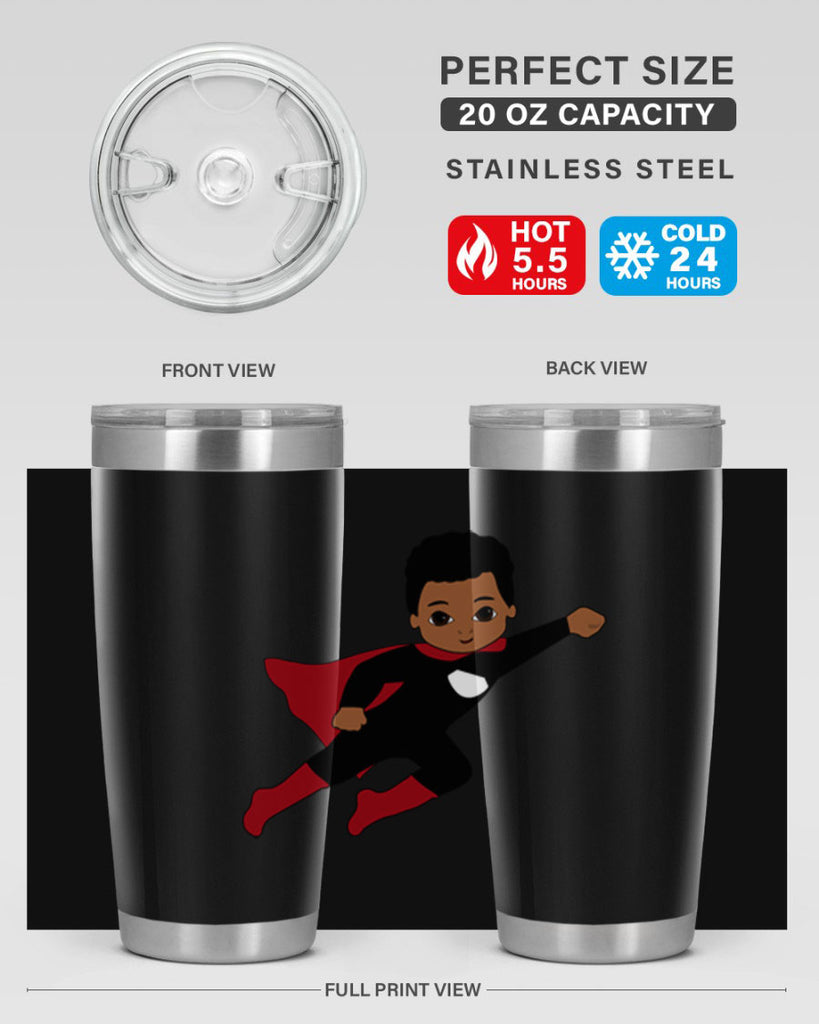 super kid 5#- black men - boys- tumbler