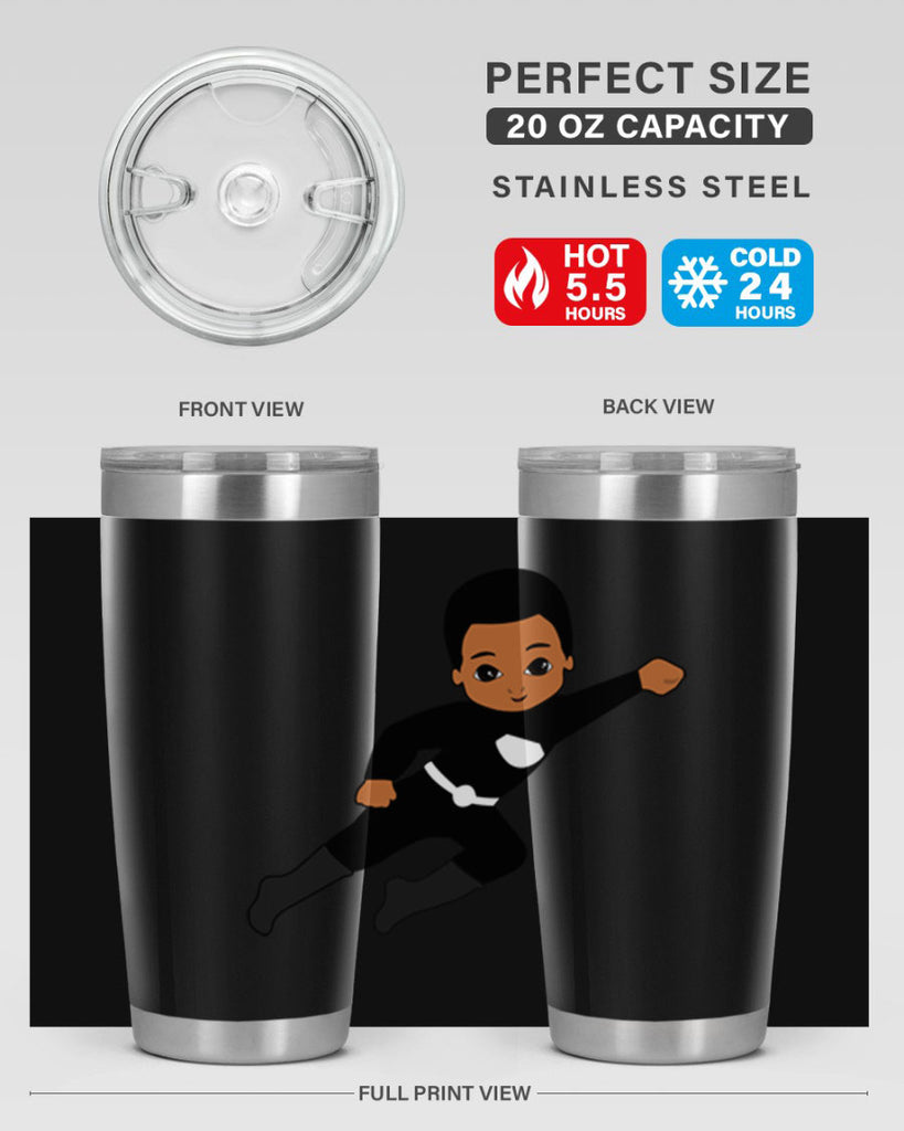 super kid 7#- black men - boys- tumbler