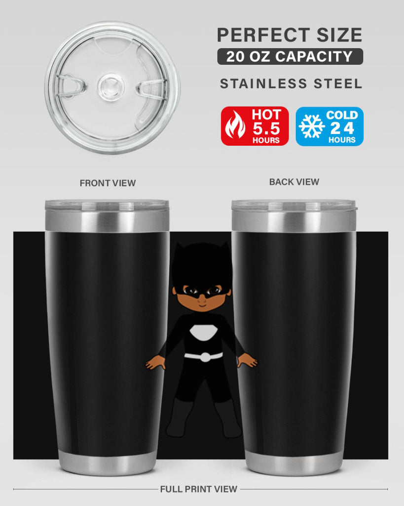 super kid 8#- black men - boys- tumbler