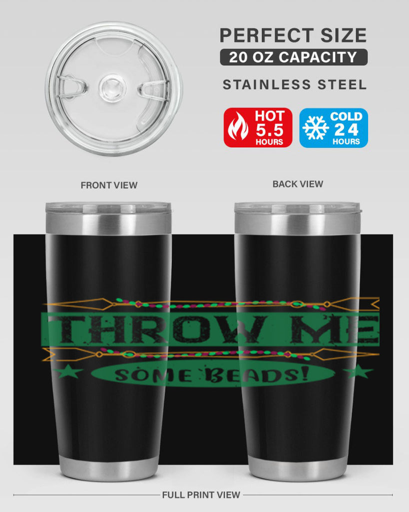 throw me some beads 34#- mardi gras- Tumbler
