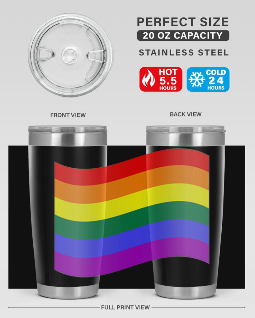 wavy rainbow flag 1#- lgbt- Tumbler
