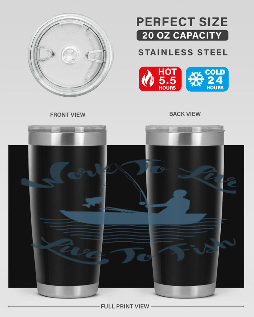 work to live 10#- fishing- Tumbler