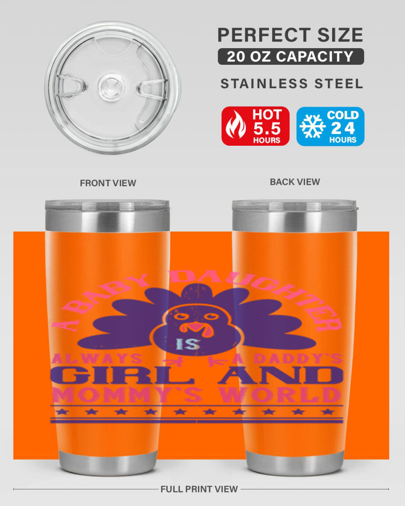 A baby daughter is always a Daddy’s girl and Mommy’s worldd Style 147#- baby- tumbler