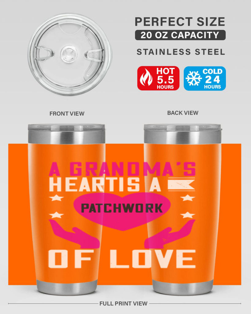 A grandma’s heart is a patchwork of love 86#- grandma - nana- Tumbler