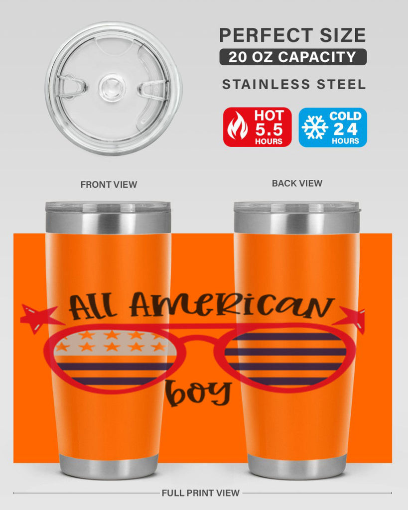 All American Boy Style 141#- Fourt Of July- Tumbler